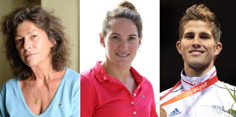 French President Francois Hollande led the tributes for Florence Arthaud (left), Camille Muffat (centre) and Alexis Vastine after the sport stars were killed while filming a reality TV show in Argentina