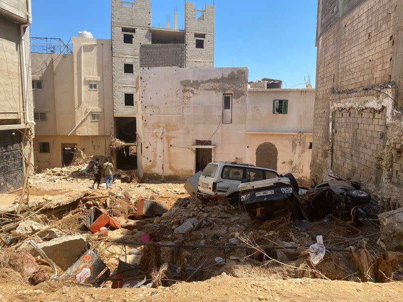 Aftermath of the floods in Derna