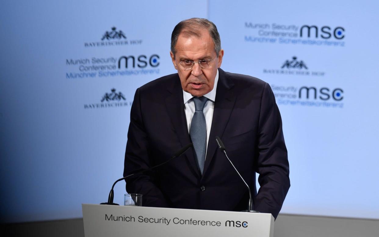 Russian Foreign Minister Sergei Lavrov told the Munich Security Conference the allegations against Russian troll factories were not credible - AFP