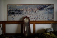 <p>A poster of the snow-covered resort hangs on a wall at the abandoned Alps Ski Resort located near the demilitarized zone separating the two Koreas in Goseong, South Korea, Jan. 17, 2018. (Photo: Kim Hong-Ji/Reuters) </p>