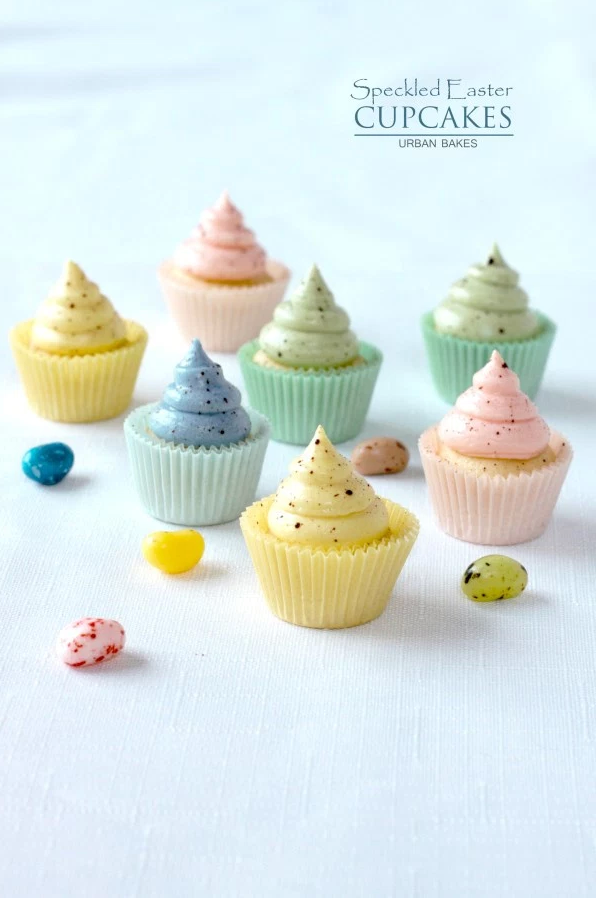 Speckled Easter Cupcakes