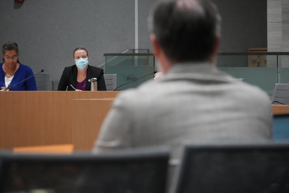 Karina Richters, Windsor's supervisor of environmental sustainability and climate change, answers questions during a committee meeting. 