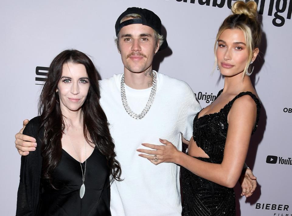 Pattie Mallette, Justin Bieber and Hailey Bieber