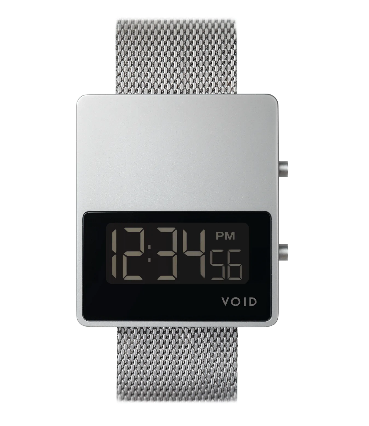 void digital watch silver