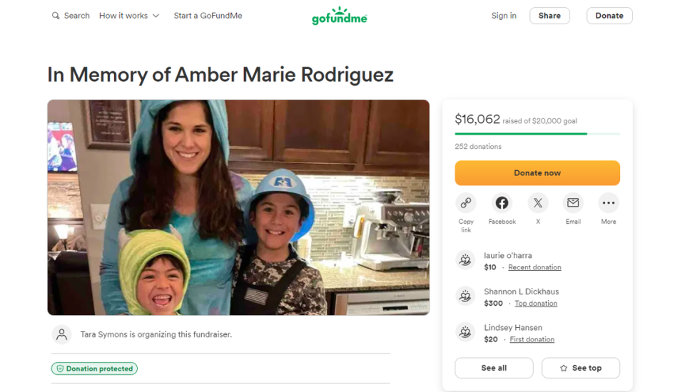 Amber Rodriguez was killed by her ex-husband outside of West Richland’s William Wiley Elementary school on Monday. A GoFundMe has been created for them. Courtesy GoFundMe