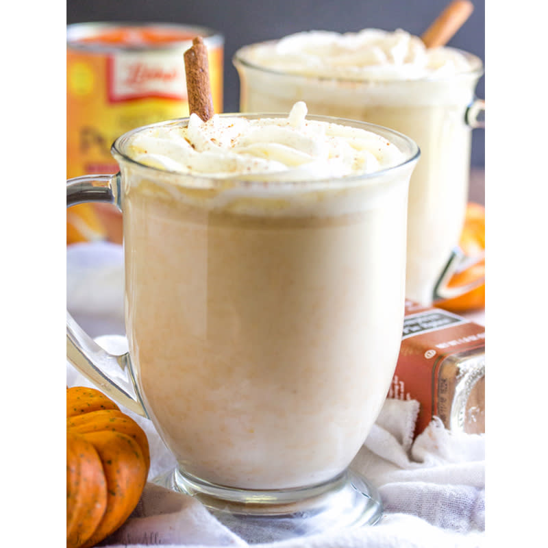 12. Slow Cooker Pumpkin White Hot Chocolate