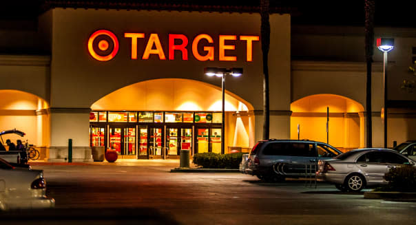 A Target Store at Night