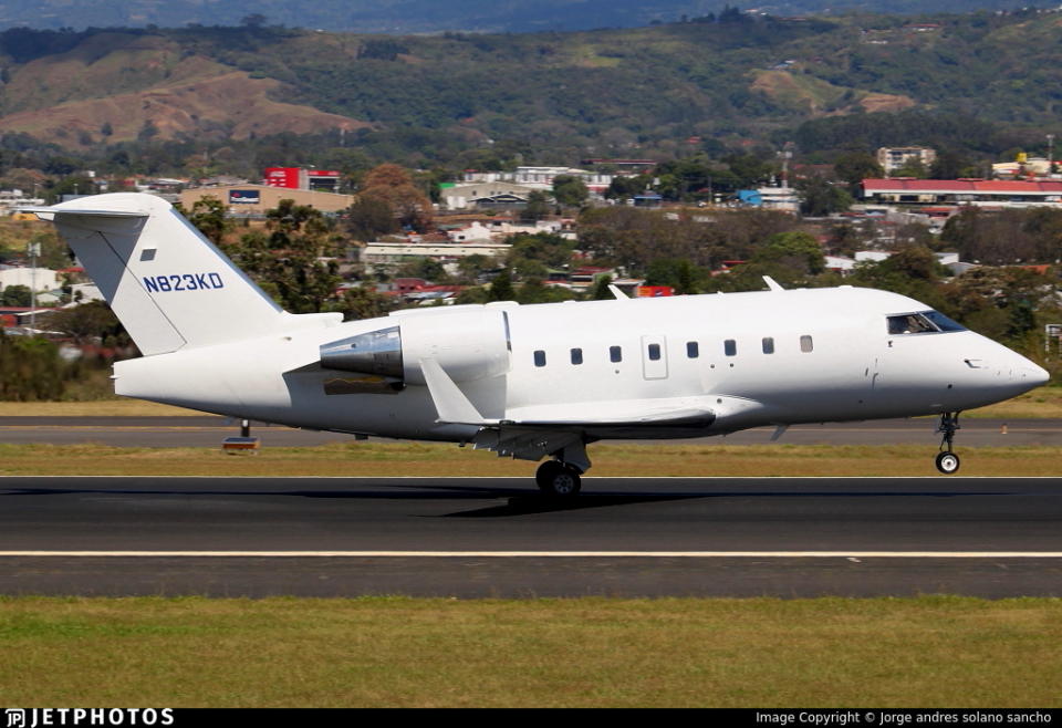 The Bombardier Challenger 600 before the crash (Photo courtesy/Jorge Andrés Solano Sancho)