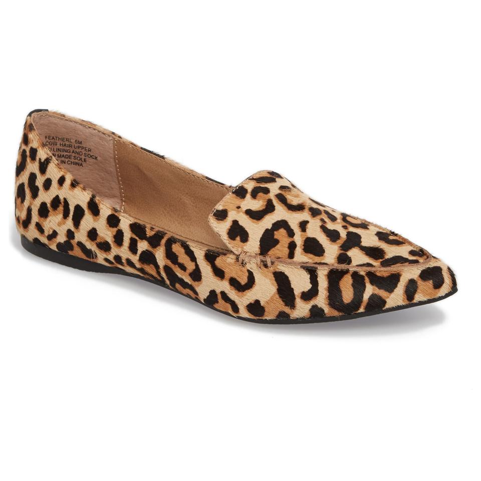 Steve Madden Feather-L Genuine Calf Hair Loafer Flat