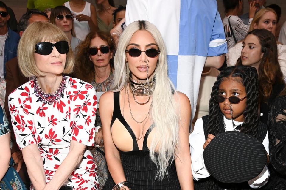 Anna Wintour, Kim Kardashian and North West  (Getty Images)