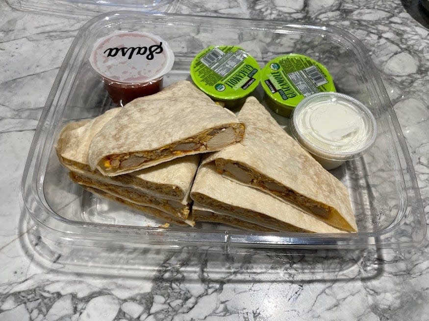 Kirkland Signature chicken quesadilla in packaging