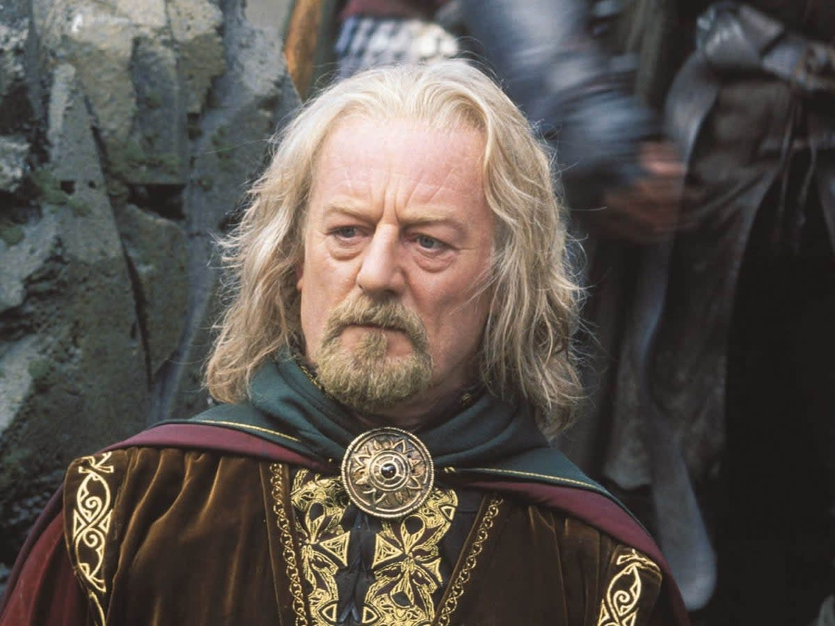 Hill as King Theoden in ‘Lord of the Rings’ (New Line)