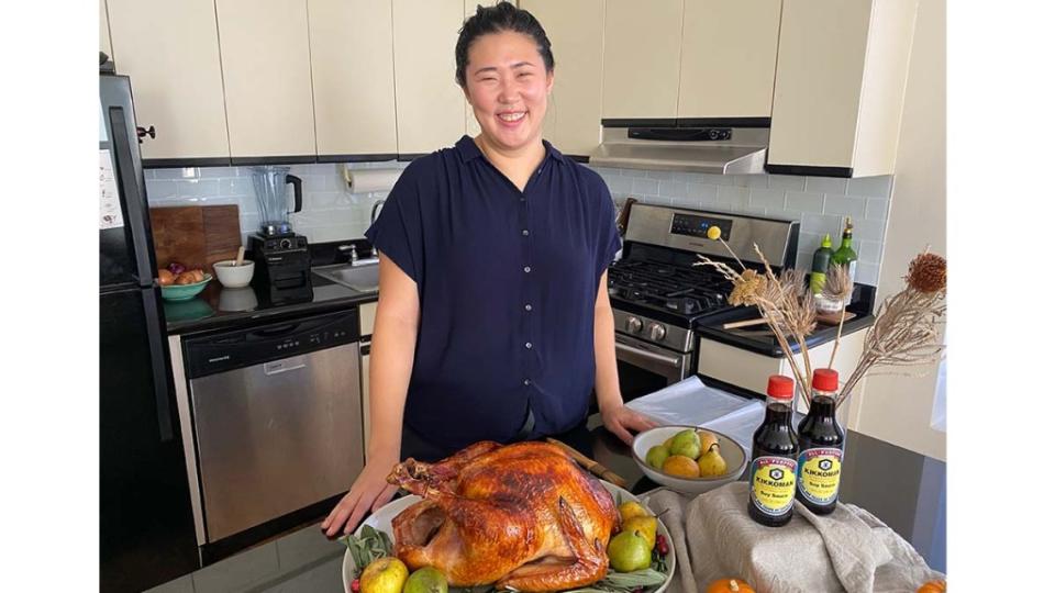 Christina Chaey Kikkoman Soy Sauce Brined and Glazed Turkey