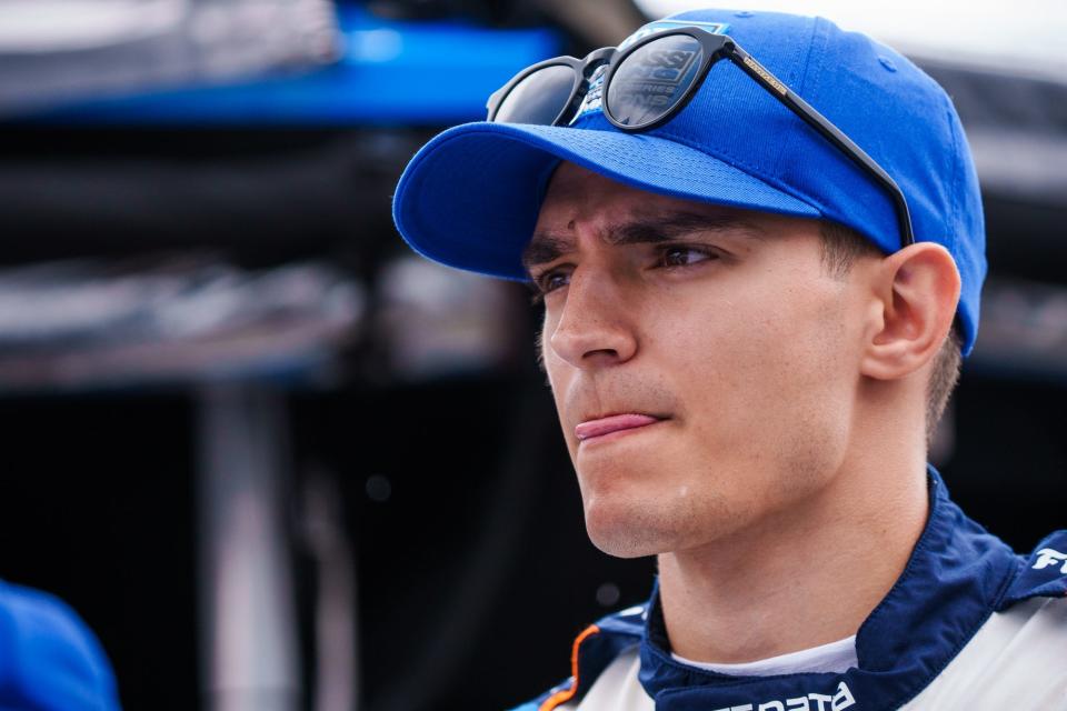 Chip Ganassi Racing driver Álex Palou (10) waits for the start of practice Friday, May 27, 2022, during Carb Day at Indianapolis Motor Speedway.