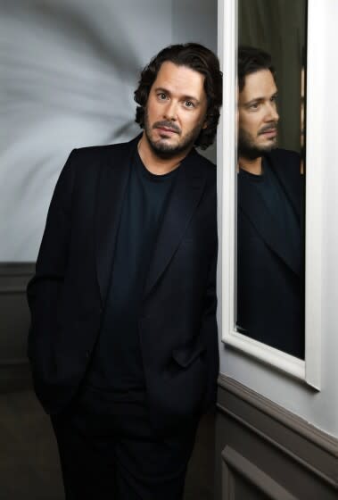 Writer-director Edgar Wright for 'Last Night in Soho' is photographed at the Four Seasons Hotel in Beverly Hills.