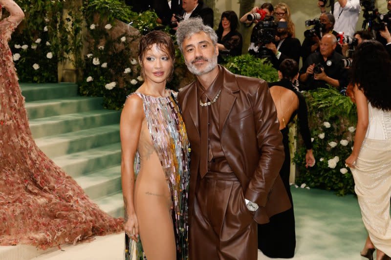 Rita Ora (L) and Taika Waititi attend the Costume Institute Benefit at the Metropolitan Museum of Art on May 6. File Photo by John Angelillo/UPI