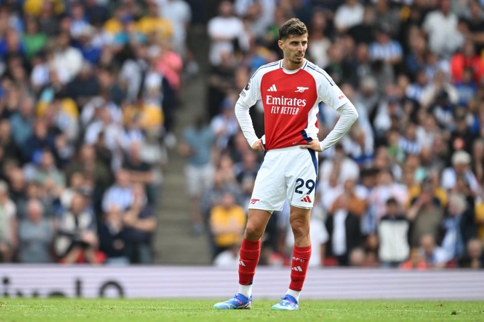 Kai Havertz will not be wearing Arsenal’s home kit this weekend (Arsenal FC via Getty Images)