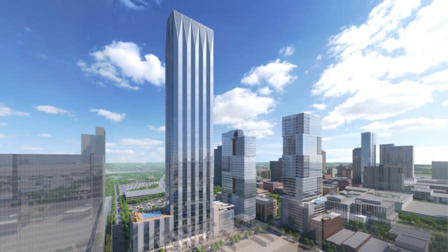 Rendering of 1010 Tower on Church Street in downtown Nashville