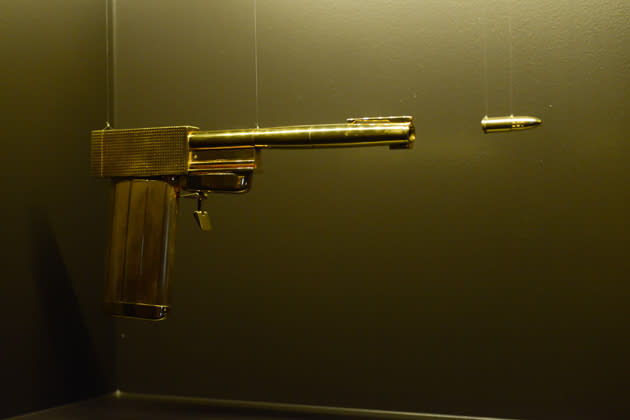 <b>Designing 007 - Fifty Years of Bond Style exhibition</b><br><br>Scaramanga's Golden Gun on display