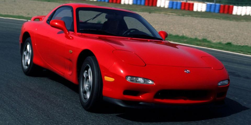 <p>The rotary-powered RX-7 is seeped in JDM tuner culture, meaning plenty of aftermarket support for any mods you can think of. From drift builds to V-8 swaps, there's no limit to the RX-7's versatility. <a href="https://www.ebay.com/itm/1995-Mazda-RX-7/224109454111?hash=item342df6e31f:g:mzQAAOSwV49e36Ng" rel="nofollow noopener" target="_blank" data-ylk="slk:This roller shell;elm:context_link;itc:0;sec:content-canvas" class="link ">This roller shell</a> for sale on eBay is the perfect base for your dream project. </p>