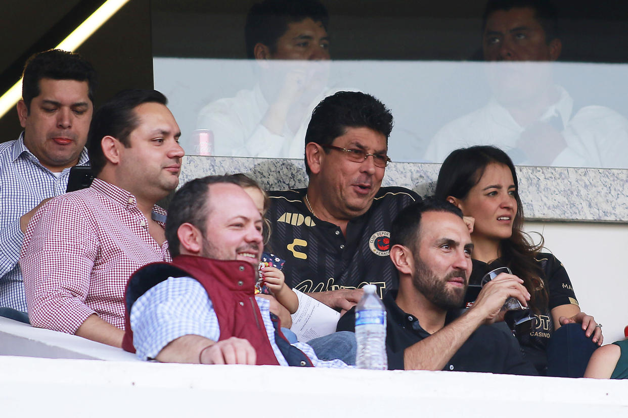 QUERETARO, MEXICO - APRIL 28: Fidel Kuri, President of Veracruz  during the 16th round match between Queretaro and Veracruz as part of the Torneo Clausura 2019 Liga MX at La Corregidora Stadium on April 28, 2019 in Queretaro, Mexico. (Photo by Cesar Gomez/Jam Media/Getty Images)