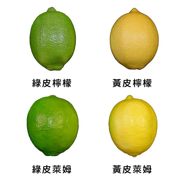 檸檬和萊姆依果實成熟度不同，都有綠皮和黃皮。