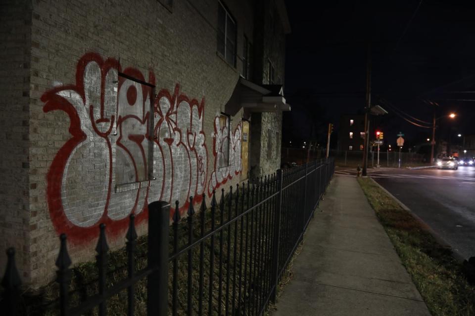 Nye Avenue in Irvington, NJ. A rundown neighborhood in this suburb of Newark where  sex workers ply their trade.