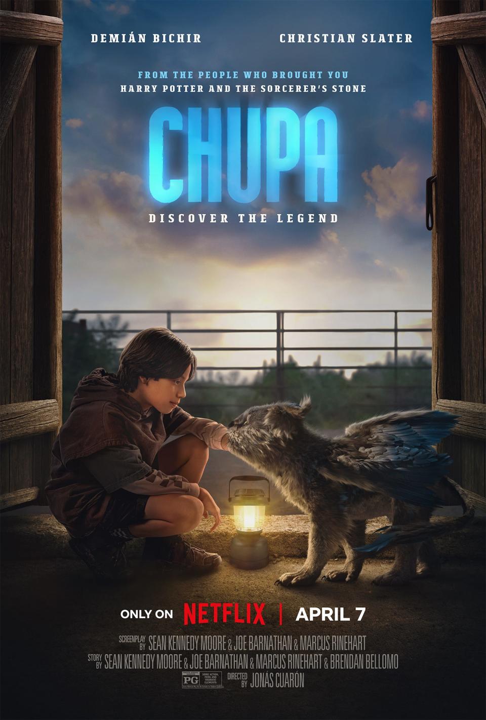 Ever heard of the chupacabra? In Netflix's "Chupa," the legend is reimagined into a family-friendly film starring Demián Bichir and Christian Slater. The adventure-fantasy will stream on Netflix April 7.