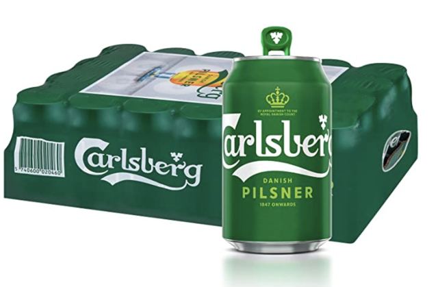 Carlsberg Green Label Beer Can, 320ml (Pack of 24). (PHOTO: Amazon)