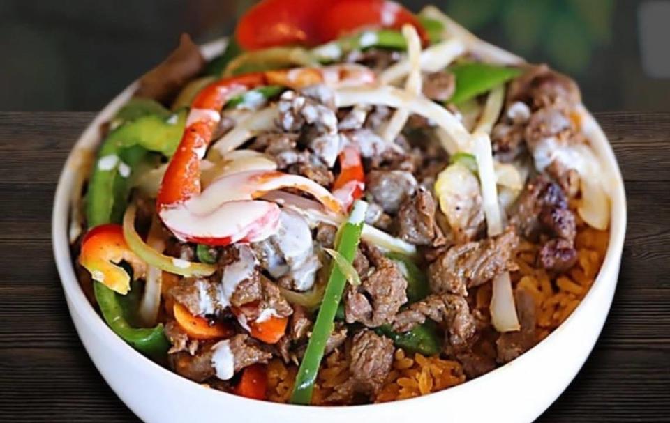 A fajita bowl from Fogata Street Tacos. This restaurant is opening soon in the Century Market Plaza at 810 Ga. 96 in Warner Robins. (This photo has been cropped.)