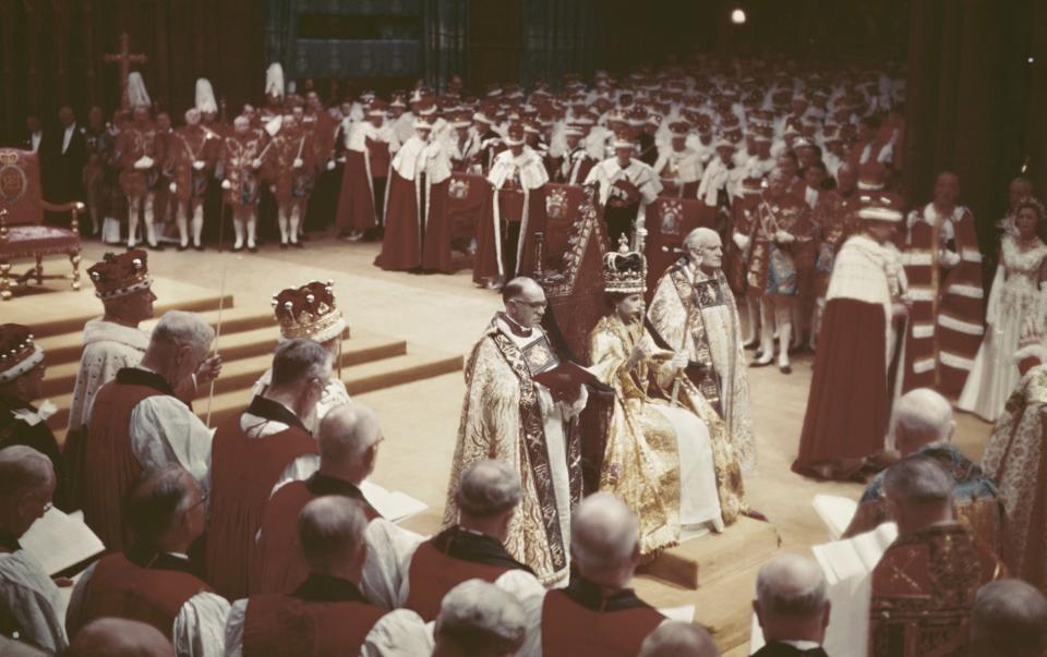 At Queen Elizabeth’s coronation in 1953, peers were allowed to wear a ‘cap of maintenance’ - Getty Images