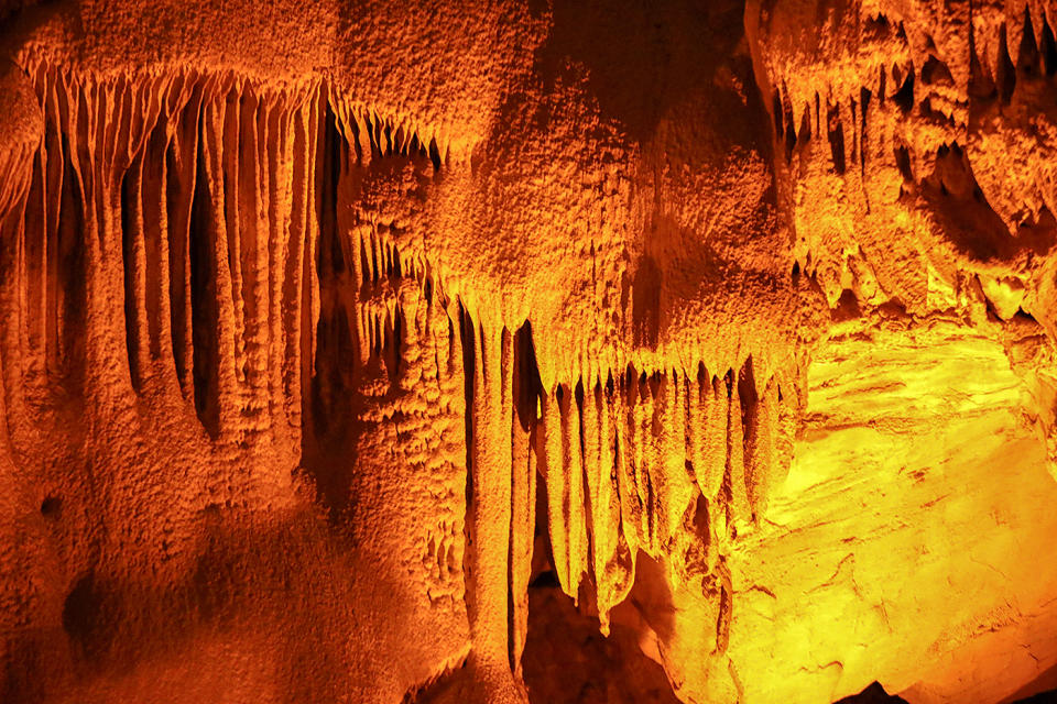 Stalagmites and Stalactites in Kentucky's Mammoth Cave