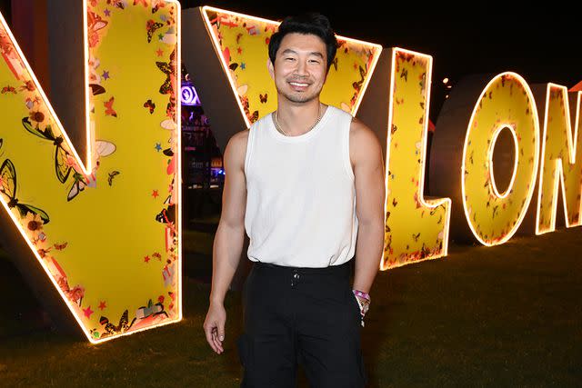 <p>Gilbert Flores/WWD via Getty Images</p> Simu Liu at the Nylon House event held during the Coachella Music and Arts Festival on April 12, 2024