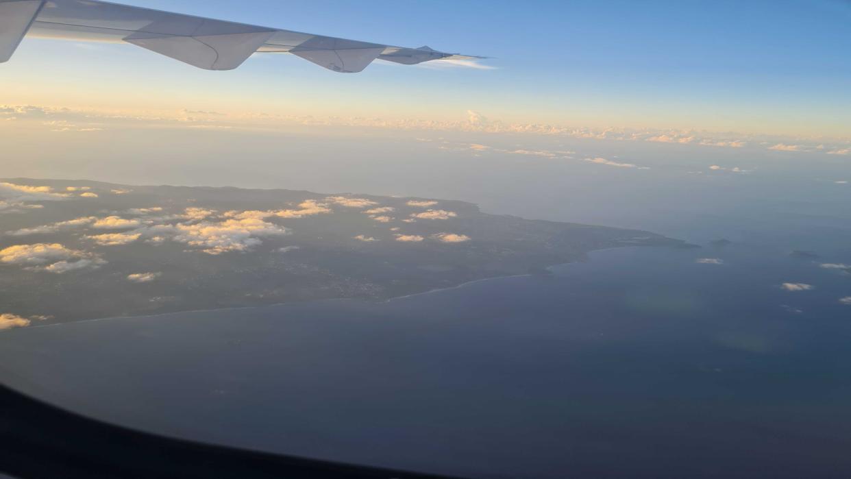  The island of Grenada from an aeroplane. 