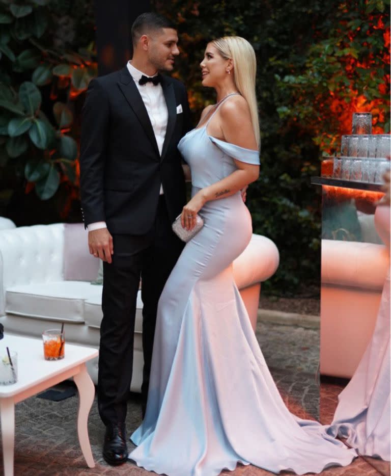 Mauro Icardi y Wanda Nara se vistieron de gala