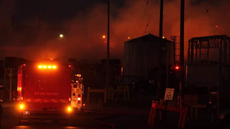 Firefighters battle huge blaze outside Mississauga paper mill