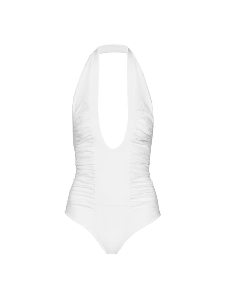 Victoria Beckham x Mango Draped Halter Bodysuit