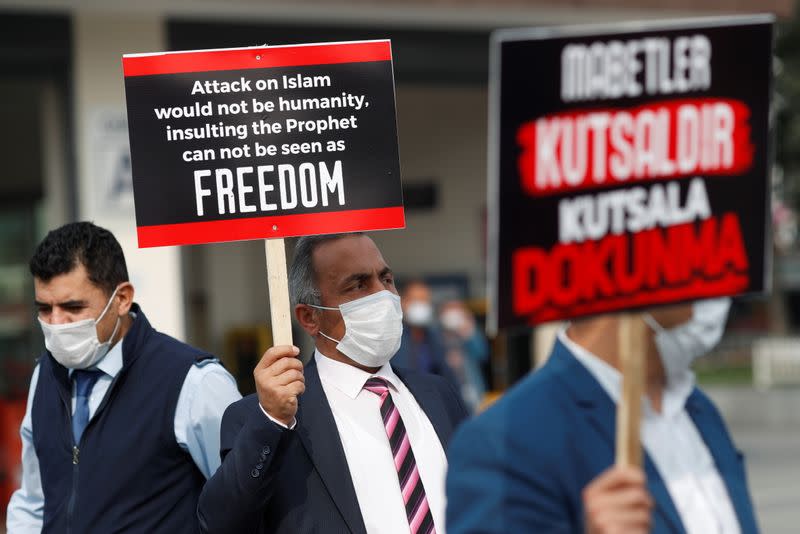 Protest against France, in Istanbul