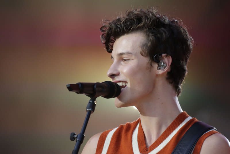 Shawn Mendes performs at Global Citizen Live in 2021. File Photo by John Angelillo/UPI