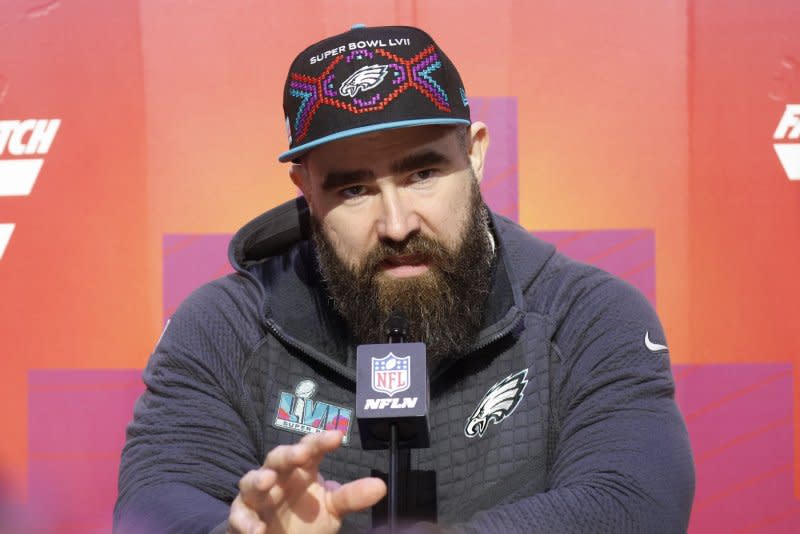 "Kelce," a new film about Philadelphia Eagles team captain Jason Kelce, is coming to Prime Video. File Photo by John Angelillo/UPI