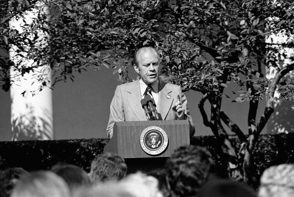 In 1974, the administration of President Gerald Ford sported campaign-style “Whip Inflation Now” buttons. Sadly, their efforts failed because the Fed engaged in stop-go restrictive policies rather than sustained ones.