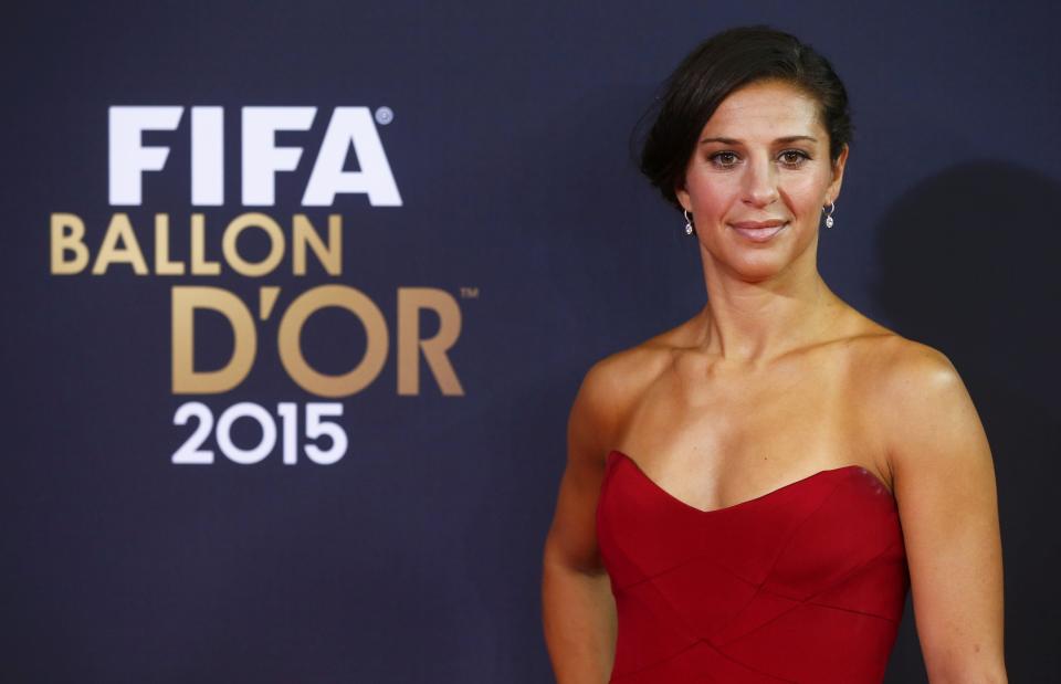 Houston Dash's Lloyd of the U.S., female nominee for the 2015 FIFA World Player of the Year, arrives on red carpet for the FIFA Ballon d'Or 2015 awards ceremony in Zurich