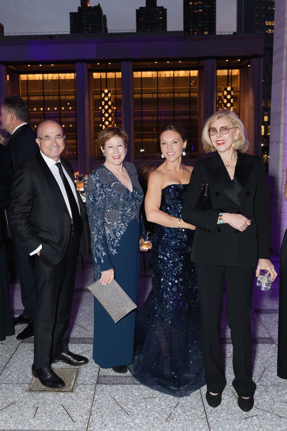 Jeremy Levin, Margery Feldberg, Nina Kjellson, and Christine Baranski