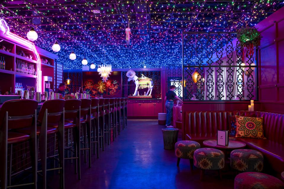 A view inside the colorful new bar Ghost Donkey, located in downtown Phoenix.