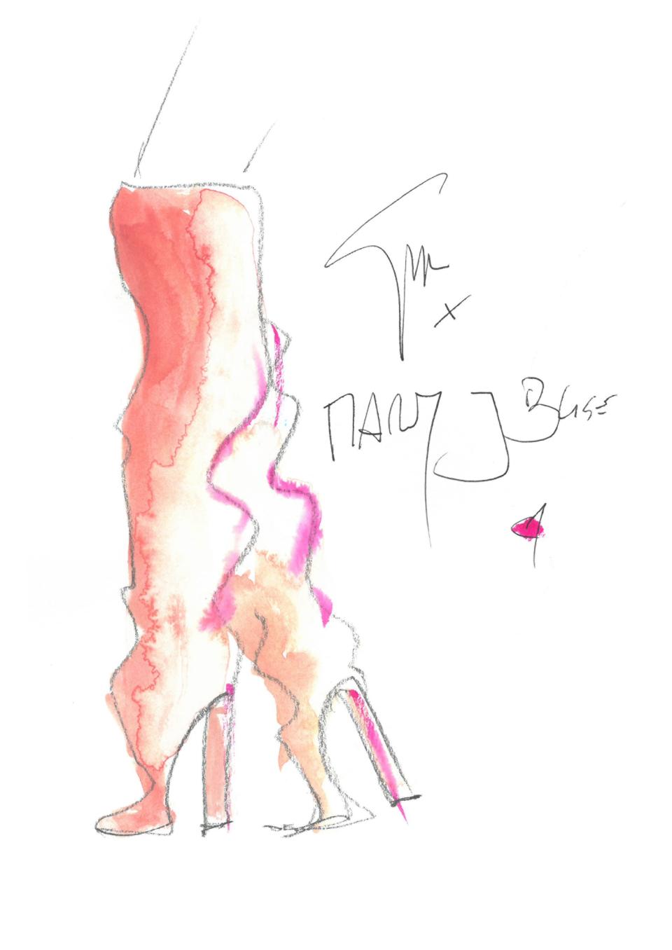 A sketch of the Mary J. Blige and Giuseppe Zanotti collaboration boot