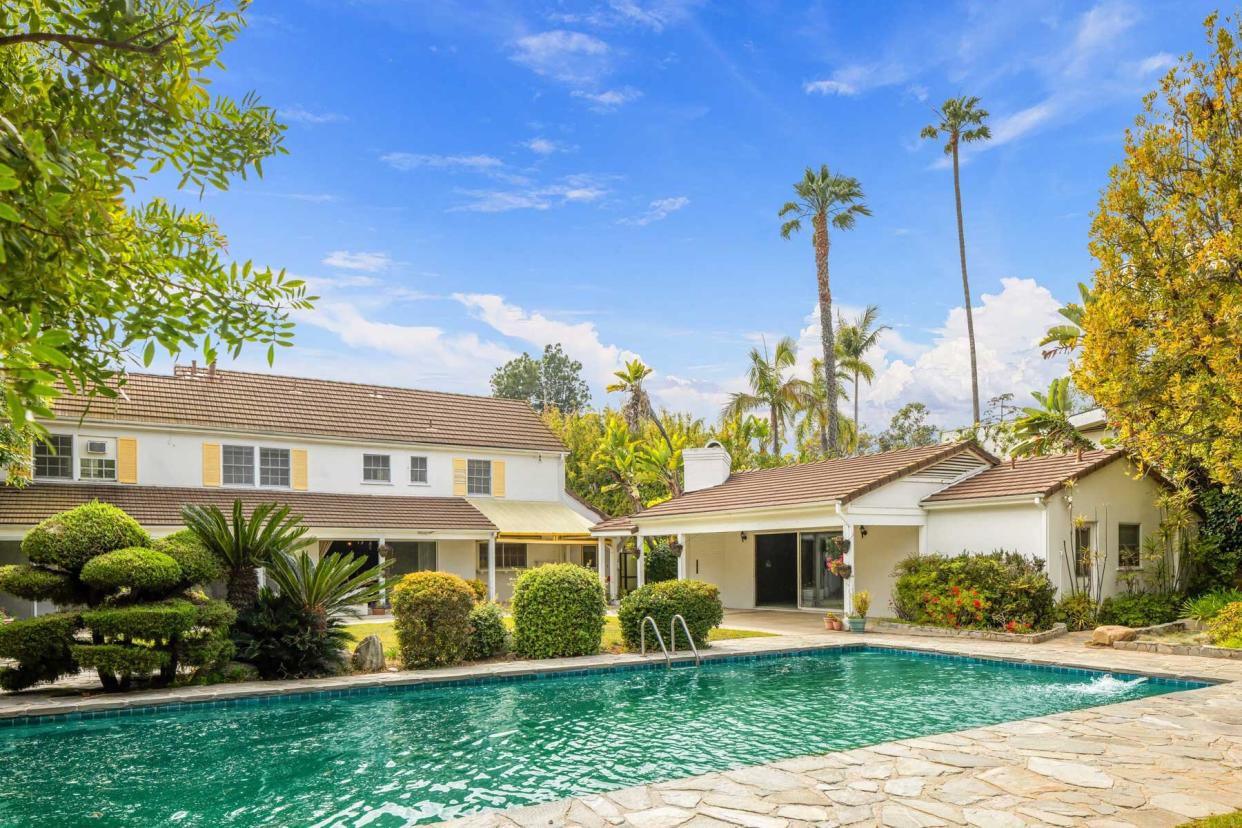 The pool at Betty White's LA Home