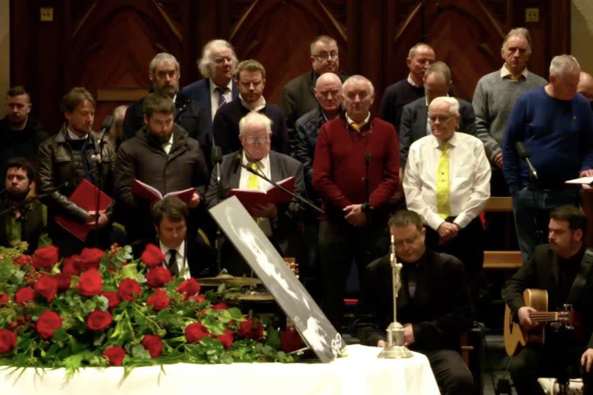 Singers at Shane MacGowan’s funeral (Facebook)