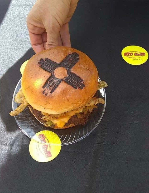 The Green Chili Burger that won the Judge's and People's Choice at the New Mexico State Fair on Monday, Sept. 11.