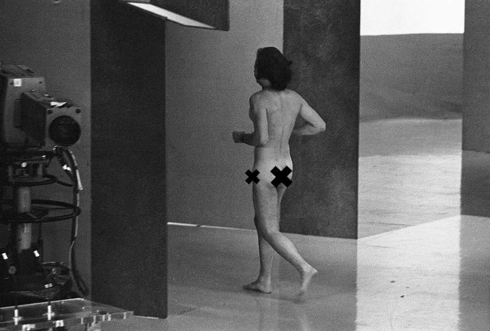 1974: When a photographer streaked across the stage.