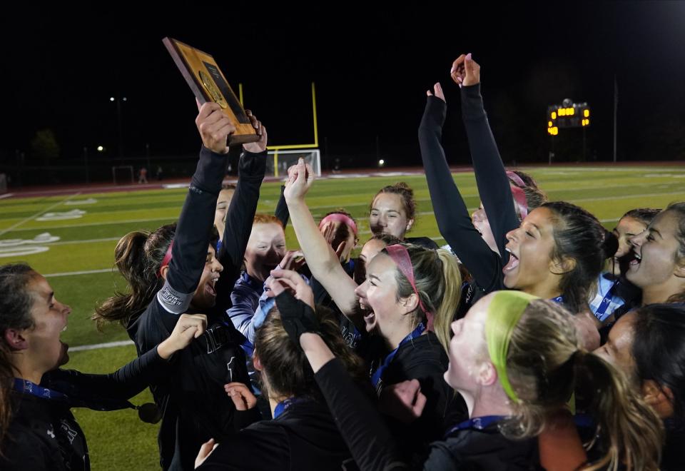 Albertus defeats Clarkstown North 1-0 to claim the Section 1 Class A soccer championship title at Nyack High School in Nyack on Saturday, October 29, 2022.